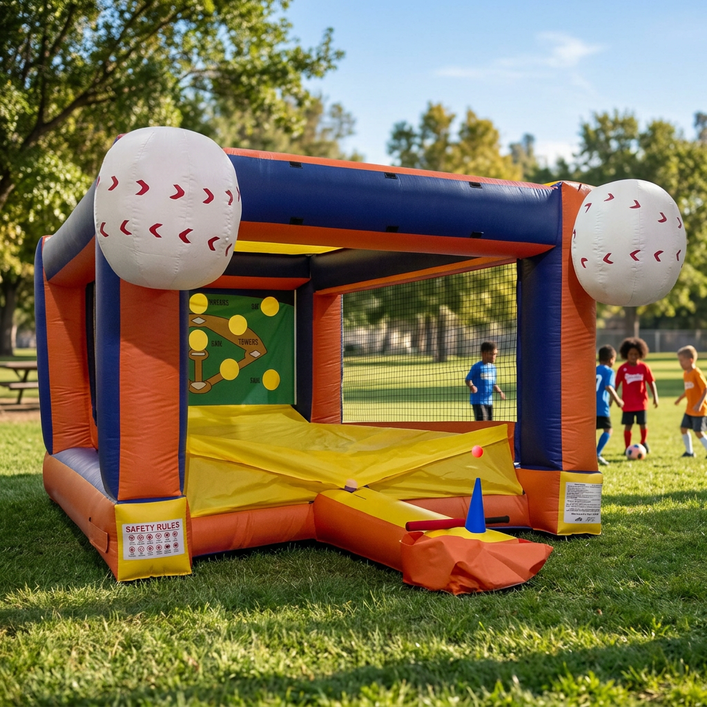 Home Run! Opblaasbare Baseball Pitching Cage